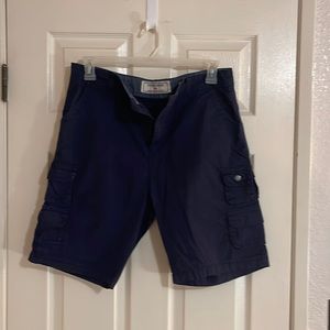 Navy blue vintage genes cargo shorts slim fit W34